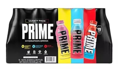 Prime Hydration Drink Variety Pack 2.0, 16.9 fl. oz., 15 pk. - Image 1