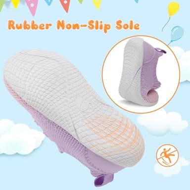 FEETCITY Baby First Walker Shoes Boys Girls Canvas Shoes Newborn Crib Shoes Anti-Slip Star Sneaker - Image 5