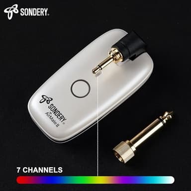 Sondery Wireless Transmitter and Receiver System for Guitar Bass Keyboard Drums Multiple Instruments 7 Channels Rechargeable Long Battery Life - Image 2