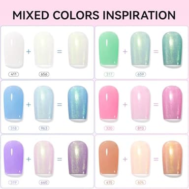 Nailshion Nail Polish Set, 16 Colors Bulk Toe Fingernail Nail Polish with Clear Base Top Coat & Remover Pads, Hema-free, Air Dry Non Gel, VE Formula, Glitter Holographic Macaroon Nude Peach Pink - Image 3