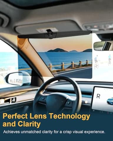Veharvim Sun Visor Extender for Cars, Car Visor Extender Sun Blocker UV400, Adjustable Visor Extension, Clip on Sun Visor for Car, Universal, Glare, UV Protector - Image 3
