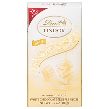 Lindt LINDOR White Chocolate Truffle Bar, White Chocolate Candy with Smooth, Melting Truffle Center, 3.5 oz. Bar (12 Pack) - Image 1