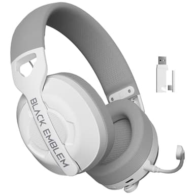 Black Emblem X2 Wireless Gaming Headset, 2.4GHz Gaming Headphones with Mic, Bluetooth 5.4, 50H Battery, Breathable Earcups, Lightweight Wireless Headset for PC/PS5/PS4/Switch - Image 1