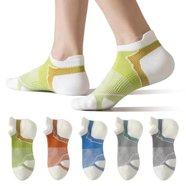 Mottee&Zconia Men's Ankle Socks,Low Cut,Short Cotton Casual Socks Anti-Skid Moisture Wicking Sports Sock - Image 1