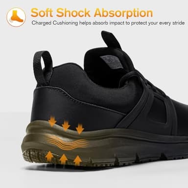 Taquco Non Slip Work Shoes for Mens Slip On Sneakers Waterproof Chef Kitchen Shoe Hands Free Comfortable Slip Resistant Restaurant Footwear Hombre Zapatos de Trabajo (Black,11) - Image 4