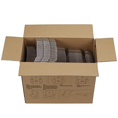 HORLIMER 4x4x2 inches Shipping Boxes Set of 100, White Corrugated Cardboard Box Literature Mailer - Image 7