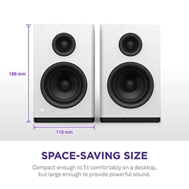 NZXT Relay PC Gaming Desktop Speakers - AP-SPKW2-US - Bookshelf-Style Design - 80 Watts - High Dynamic Range - Silk Dome Tweeters - Glass Fiber Woofers - White - Image 5