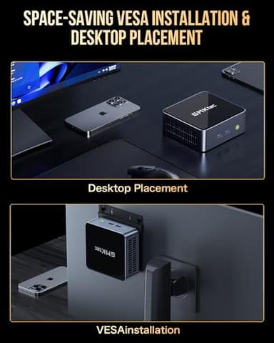 GMKtec Mini PC Intel Core i7-1195G7 (up to 5.0 GHz) 32GB DDR4 1TB SSD Desktop Mini Computers WiFi 6, BT 5.2/ DP, HDMI/RJ45 2.5G/USB4.0 - Image 8