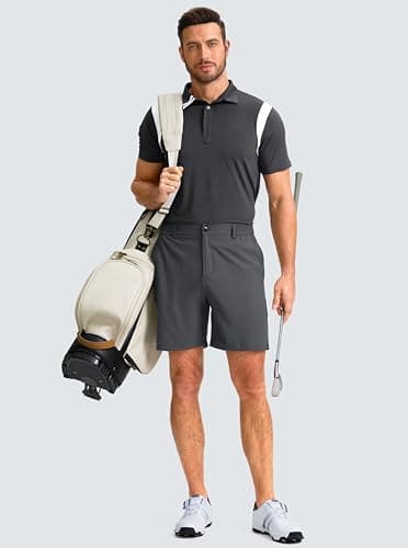 G Gradual Men's Casual Shorts 7" Lightweight Golf Shorts for Men Stretch with 3 Pockets Quick Dry Breathable Work Shorts Dark Grey - Image 5