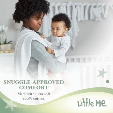 Little Me Baby Boy Shortall Set – 2-Piece, Tee Shirt and Overall Shorts, Cute and Comfy Outfits, Navy Blue Stripe, 9 Months - Image 5