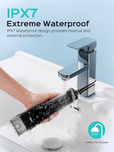 COSLUS Portable Water Flosser for Teeth: 10 Pressure Settings Professional Water Dental Pick for Orthodontic, Braces & Sensitive Gums - Cordless for Travel Use, for Adults Teens, BPA-Free, E40 - Image 8