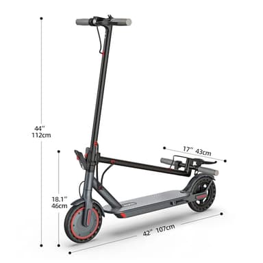 Electric Scooter Adults, Powerful 350W E-Scooter, Max 19 Mph & 15-19 Miles Range Scooters, Folding Scooters with 8.5" Solid Tires, Commuting Scooter Kick Scooter with APP Control - Image 8