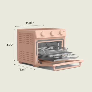 bella Air Fry Toaster Oven, 7 Preset Cooking Options, Dishwasher-Safe EverGood Coated Trays Included, 60-Minute Auto Shutoff w Audible Timer, Power Indicator Light, 1700 Watt, Blossom - Image 8