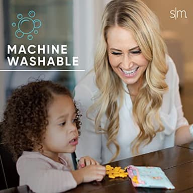 Simple Modern Disney Reusable Snack Bags for Kids | Food Safe, BPA Free, Phthalate Free, Polyester Zip Pouches | Washable & Refillable Sandwich Bag | Ellie Collection | 3 pack | Princess Rainbow - Image 4