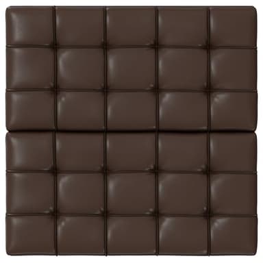 SIMPLIHOME Harrison 30 inch Wide Transitional Square Small Coffee Table Storage Ottoman in Chocolate Brown Vegan Faux Leather, Assembled, for The Living Room and Bedroom - Image 5