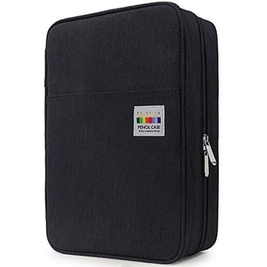 YOUSHARES Big Capacity Colored Pencil Case - 300 Slots large Pen Case Organizer with Multilayer Holder for Prismacolor Colored Pencils & Gel Pen (Black) - Image 1