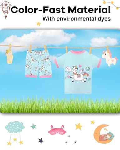 DAUGHTER QUEEN Girls Pajamas 18-24 Months Summer PJs Llama Pj Sets Baby Toddler 100% Cotton Short Sleeve Jammies Sleepwear Alpaca Clothes Outfits 18m/Mo 24m/Mth - Image 7