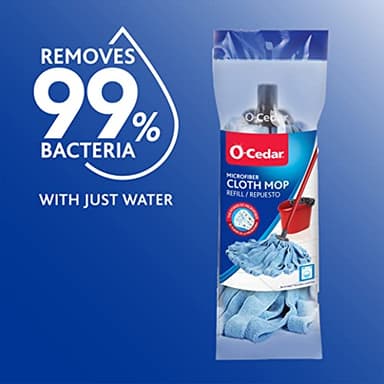 O-Cedar Microfiber Cloth Mop Refill, Blue - Image 2