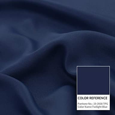 BGment Blackout Curtains for Bedroom 48 Inches Length - Rod Pocket Thermal Insulated Room Darkening Curtain Window Drapes for Cafe Kitchen, 42 x 48 Inch, 2 Panels, Navy Blue - Image 7