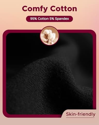 INNERSY Period Underwear for Women High Waisted Leak-Proof Postpartum Menstrual Panties 3-Pack (Classic Black, 5X-Large) - Image 5