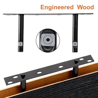 Fixwal Floating Shelves for Wall, Wall Mounted Rustic Wood Shelves for Bathroom, Living Room, Bedroom and Kitchen, Wall Shelves for Storage,Books,Room Decor (Black, Set of 4, 15.8 Inch) - Image 4
