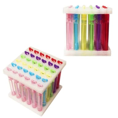 36 Pcs Bubbles Party Favors for Kids Mini Bubble Wands Bubble Party Favors Assortment Neon, Kids Summer Gifts, Fun Bubbles for Easter Christmas Halloween Birthday Goodie Bags - Image 6