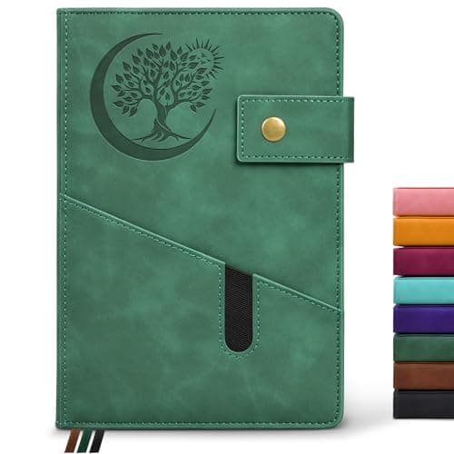 PAIBAS Lined Journal Notebook for Men, A5 Leather Journals for Writing Women, Hardcover Notebooks for Work,School,Note Taking,Travel,Business,Personal daily Diary,200 Page College Ruled (5.9" x 8.4") - Image 1