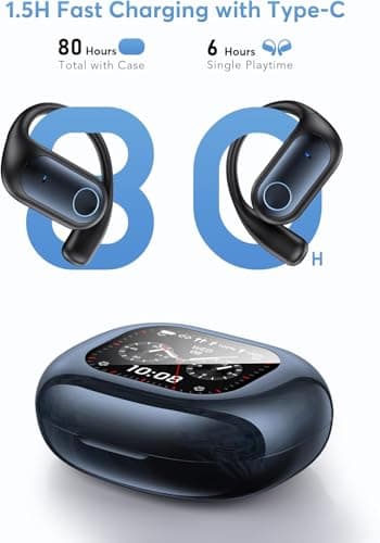KOSERNT AI Translation Earbuds, Bluetooth 5.4 OWS Headphones with LCD Touch Screen, Real-Time Translator for 144 Languages & Accents, Perfect for Travel, Business & Learning, Sapphire Blue - Image 8