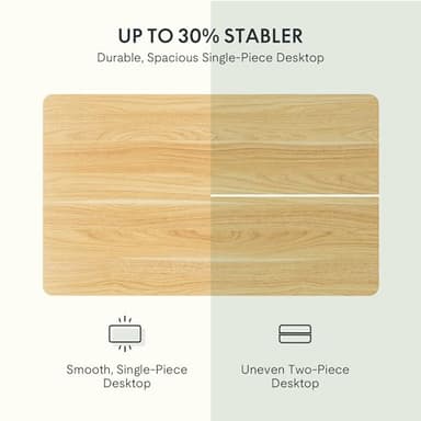 FLEXISPOT EN1 Whole-Piece Standing Desk 55x28 Electric Height Adjustable Desk for Home Office and Computer Workstation (Black Frame + 55" Maple Top, 2 Packages) - Image 3