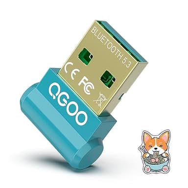 USB Bluetooth Adapter for PC - QGOO Bluetooth Dongle 5.3 EDR, Wireless Receiver for Desktop Computer Laptop 5.3-V35.646.05 Green05 - Image 1