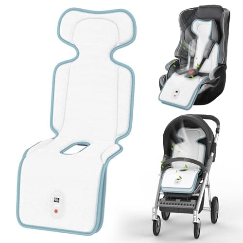 Baby Stroller Cooling Pad,Car Seat Cooler with 2 Built-in Blowers | Up to 10h Runtime & 10000mAh Battery | 3-Speed Adjustable Cooler Pad for Infants,Toddlers | Summer Outdoor Baby Essentials - Image 1
