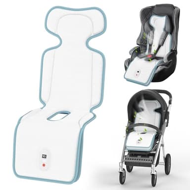 Baby Stroller Cooling Pad,Car Seat Cooler with 2 Built-in Blowers | Up to 10h Runtime & 10000mAh Battery | 3-Speed Adjustable Cooler Pad for Infants,Toddlers | Summer Outdoor Baby Essentials - Image 1