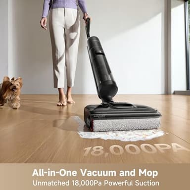 DREAME H12 Pro FlexReach Wet Dry Vacuum Cleaner, 0 Tangle Cordless Vacuum Mop All-in-One for Hard Floors, 180° Lie-Flat Floor Cleaner Machine with 194°F Hot Self-Cleaning, 50Mins Runtime - Image 2