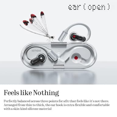 Nothing Ear (Open) Open-Ear Headphones, Earbuds with Earhooks, BT 5.3, Clear Voice Technology with 2 Mics, Fast Charging, Compatible with iPhone & Android -White - Image 3