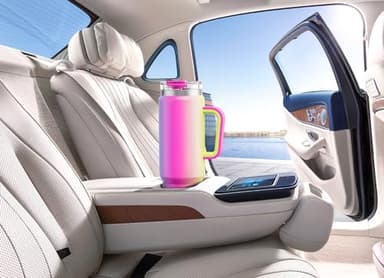 Meoky 40 oz Tumbler with Handle and Straw, Insulated Tumbler with Lid and Straw, Stainless Steel Travel Mug, Keeps Cold for 34 Hours, 100% Leak Proof, Fits in Car Cup Holder (Carnival) - Image 7