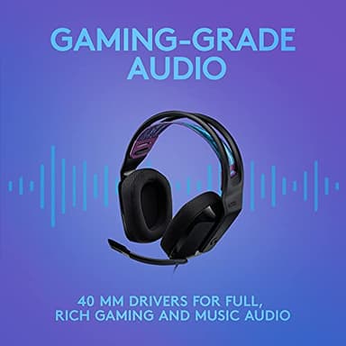 Logitech G335 Wired Gaming Headset, with Flip to Mute Microphone, 3.5mm Audio Jack, Memory Foam Earpads, Lightweight - Black - Image 10