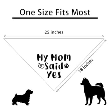 My Mom Said Yes Wedding Engagement Valentine's Dog Bandana Pet Scarf Bibs Accessories for Dog Wedding Bandana Gift for Dog Lover Wedding Photo Props Accessories - Image 2