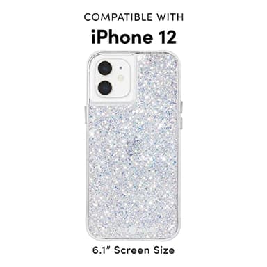 Case-Mate iPhone 12 Pro/iPhone 12 Case - Twinkle Stardust with 10ft Drop Protection & Wireless Charging - Luxury Bling Glitter Cover - Shockproof Materials, Anti Scratch Tech - Image 10