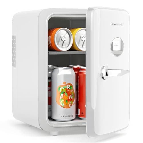 CUTIEWORLD Skincare Fridge - 4L Makeup Fridge for Refrigerating Makeup, Skincare and Food, Mini Fridge for Bedroom, Office and Car, Cooler and Warmer, Beverage Cooler, Pearly White - Image 1