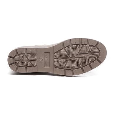 Athlefit Women's Chelsea Wedge Boots Elastic Platform Lug Sole Slip on Wedge Ankle Khaki Booties Size 7 - Image 5