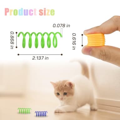 Andiker Interactive Cat Spiral Creative Spring Toy to Kill Time and Keep Fit, Sturdy and Heavy Plastic for Swatting, Biting, Hunting Kitten Toys, Colorful, 12 pcs - Image 5