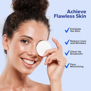 SilkyShark Glycolic Acid Resurfacing Pads (60 Count), 10% Ultra Pure + 2% Salicylic Acid, Exfoliating Peel Pads for Face, Effective Chemical Peel, Radiant Skin Renewal - Image 2