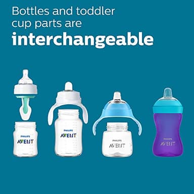 Philips Avent Anti-Colic Baby Bottle with AirFree Vent, 9oz, with Flow 2 Nipples, 1m+, 2pk, Clear, SCY703/02 - Image 9