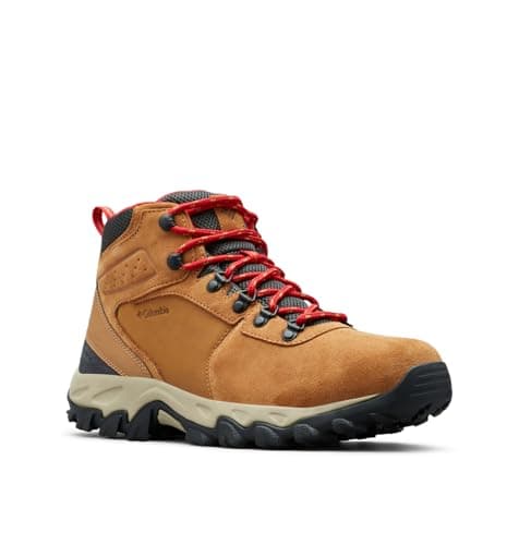 Columbia Men's Newton Ridge Plus II Suede Waterproof, 2024 Elk/Mountain Red, 11.5 - Image 1