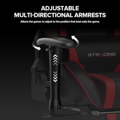 GTRACING Gaming Chair with Footrest Speakers Video Game Chair Bluetooth Music Heavy Duty Ergonomic Computer Office Desk Chair - Image 4
