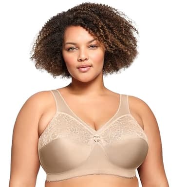 Full Figure Plus Size MagicLift Original Support Bra Wirefree #1000 Blush - Image 9