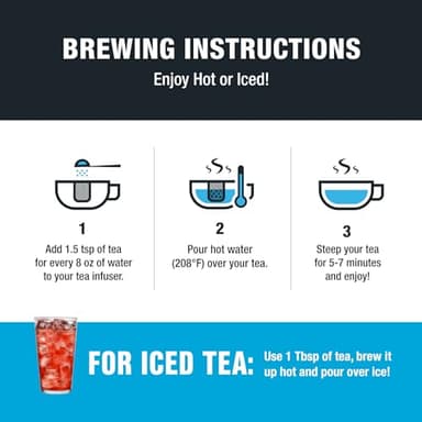 Tiesta Tea - Ginger Sweet Peach, Spicy Peach Herbal Tea, Tranquility Blend, Loose Leaf, Non-Caffeinated Hibiscus & Cane Sugar, Brews Up to 200 Cups, 16oz Bulk Pouch - Image 5