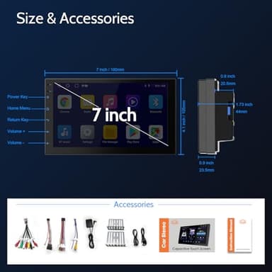Haudio 7 Inch Double Din carplay Screen,with Wireless CarPlay and Android Auto Car Stereo,HD Touch Car Radio with Mirror Link,Bluetooth,AUX,FM Transmitter for All Vehicle(No reversing Camera) - Image 7