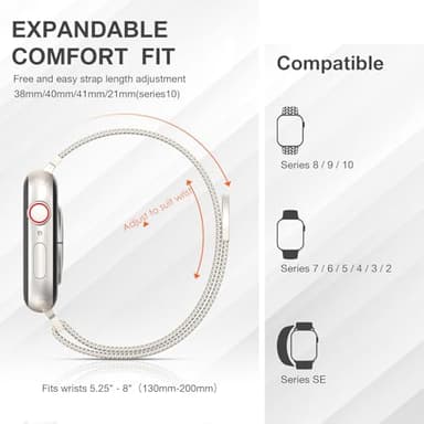 Stainless Steel Milanese Loop Compatible with Apple Watch Bands 38mm 40mm 41mm 42mm 44mm 45mm 49mm 46mm men and women, Magnetic Clasp Replacement for iWatch Ultra Series 11 10 9 8 7 SE 6 5 4 3 2 1 - Image 5