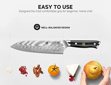 Damascus Kitchen Knife Set 3 PCS: NSF Food-Safe Japanese Knives with VG10 Steel Core, Ultra-Sharp Professional Chef Knife Set and Full Tang G10 Handle, Elegant Box - Image 5